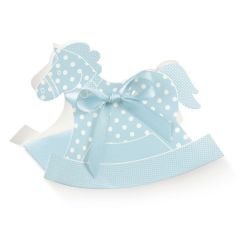 Cavallo A Dondolo Azzurro 12 x 3,5 x 9 cm
