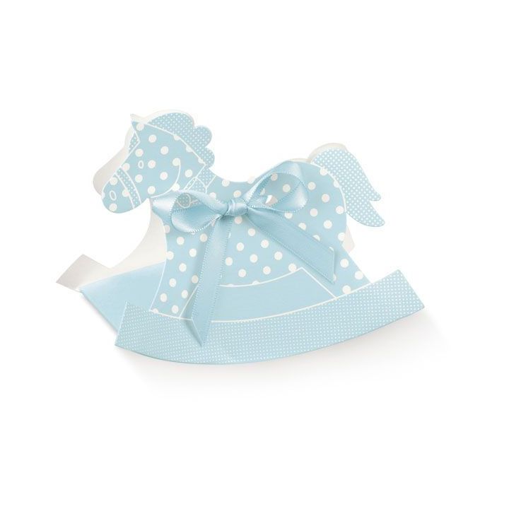 Cavallo A Dondolo Azzurro 12 x 3,5 x 9 cm | Carin Casa