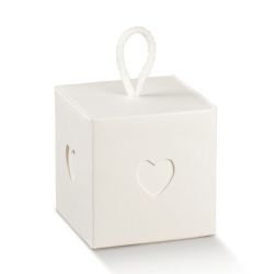 Scatola In con Cordino White 5 x 5 x 5 cm