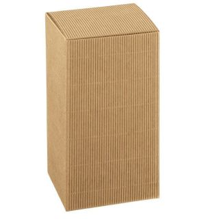 Scatola Pieghevole Onda Avana 14 x 14 x 20 cm | Carin Casa