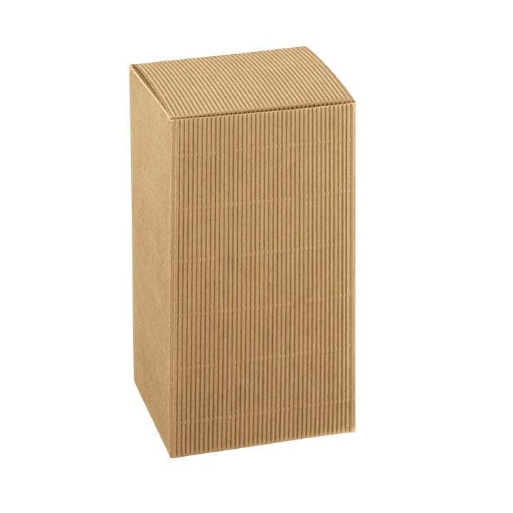 Scatola Pieghevole Onda Avana 14 x 14 x 20 cm | Carin Casa
