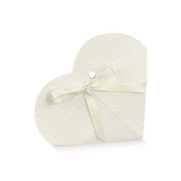 Cuore MatelassÈ Bianco 5 x 2,5 x 9 cm | Carin Casa
