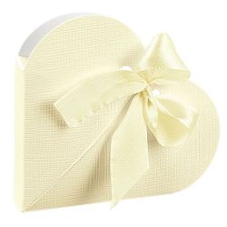 Cuore Seta Avorio 6,5 x 1,5 x 8,5 cm