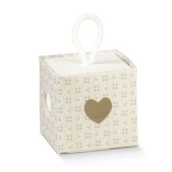Scatola In con Cordino Tortora 5 x 5 x 5 cm