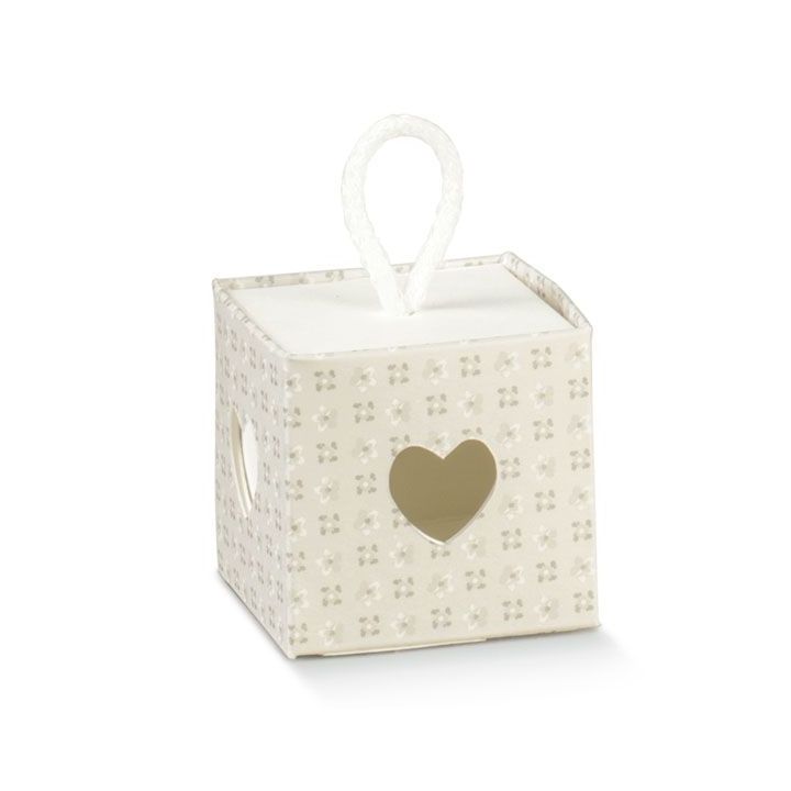 Scatola In con Cordino Tortora 5 x 5 x 5 cm | Carin Casa