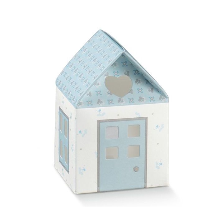 Casetta MatelassÈ Azzurro 5,5 x 5,5 x 8 cm | Carin Casa