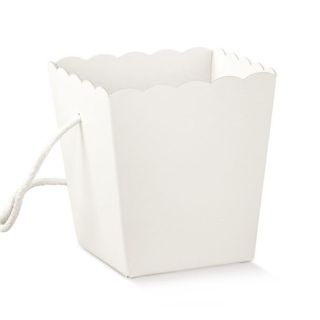 Vaso con Cordino Bianco 15 x 15 x 18 cm | Carin Casa