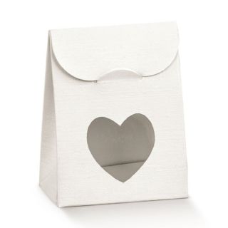 Sacchetto con Finestra a Forma di Cuore 6 x 3,5 x 8 | Carin Casa