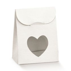 Sacchetto con Finestra a Forma di Cuore 6 x 3,5 x 8 cm