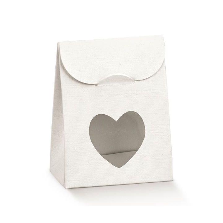 Sacchetto con Finestra a Forma di Cuore 6 x 3,5 x 8 | Carin Casa