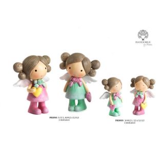 Fatina con cuore in resina 8,2 cm, 2 modelli assortiti