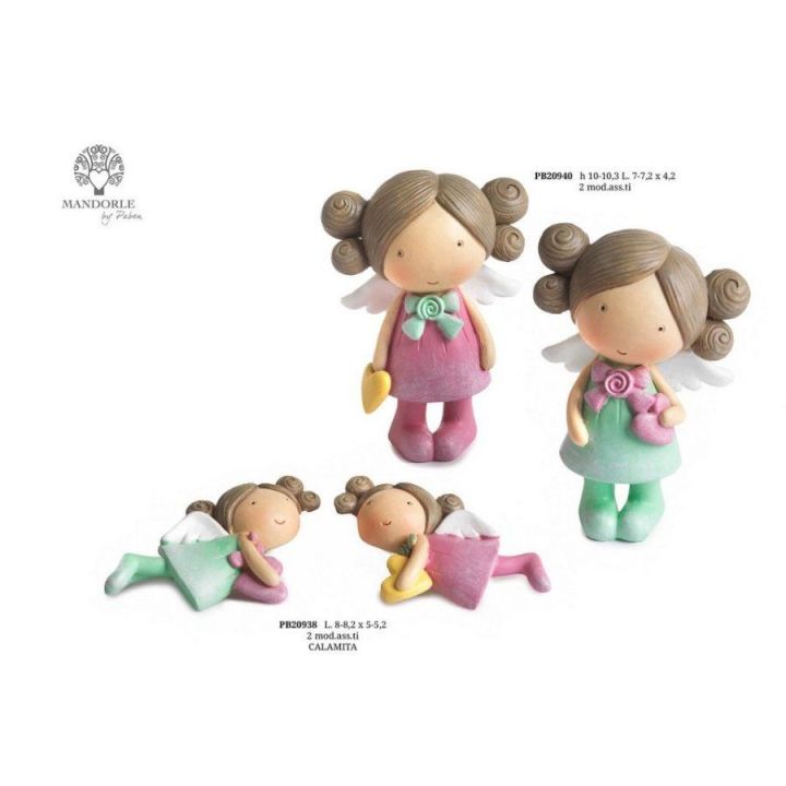 Fatina con cuore in resina 10,3 cm, 2 modelli assortiti