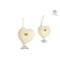 Diffondiprofumo da appendere a cuore con luce in porcellana 9,2 cm