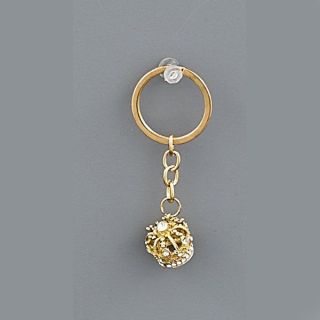 Portachiavi con corona tonda oro