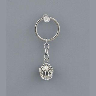 Portachiavi con corona tonda argento