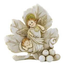 Icona sacra angeli su foglia in resina grande