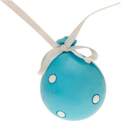 Magnete palloncino celeste a pois con nastrino
