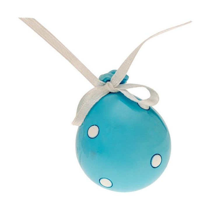 Magnete palloncino celeste a pois con nastrino