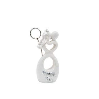Clip portafoto con sposi stilizzati bianchi