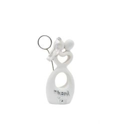 Clip portafoto con sposi stilizzati bianchi