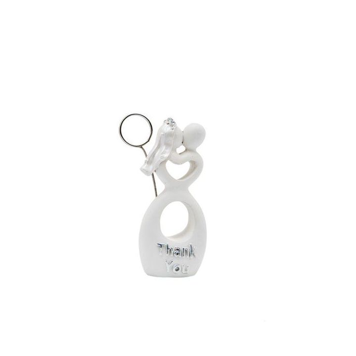 Clip portafoto con sposi stilizzati bianchi