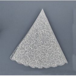 Tulle tondo damascato argento