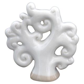 Albero della vita mini in porcellana bianca, 7 cm
