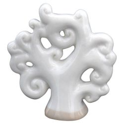 Albero della vita mini in porcellana bianca, 7 cm