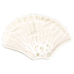 Piatto a conchiglia in porcellana bianca in confezione regalo
