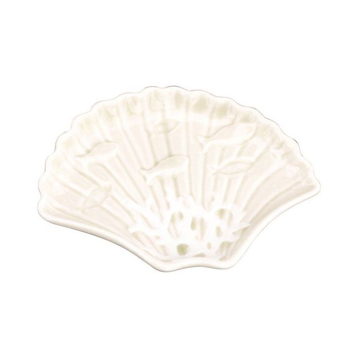 Piatto a conchiglia in porcellana bianca in confezione regalo
