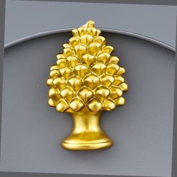 Magnete pigna oro in resina