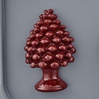 Magnete pigna bordeaux in resina