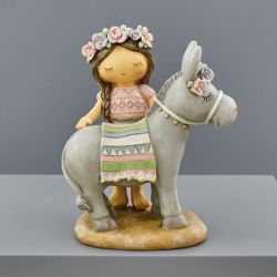 Statuina bimba messicana con ciuco in resina