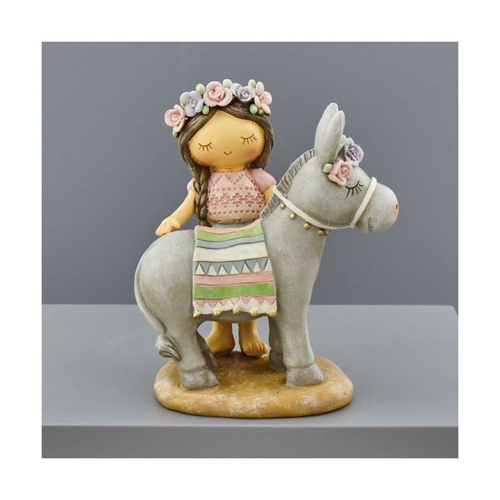 Statuina bimba messicana con ciuco in resina