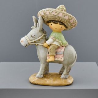 Statuina bimbo messicano con ciuco in resina
