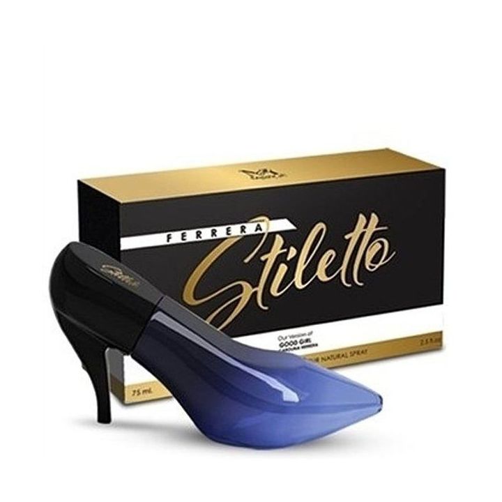 Profumo Ferrera Stiletto da 100 ml in flacone a forma di scarpa blu