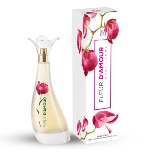 Profumo Fleur d’Amour da 100 ml con confezione a orchidee