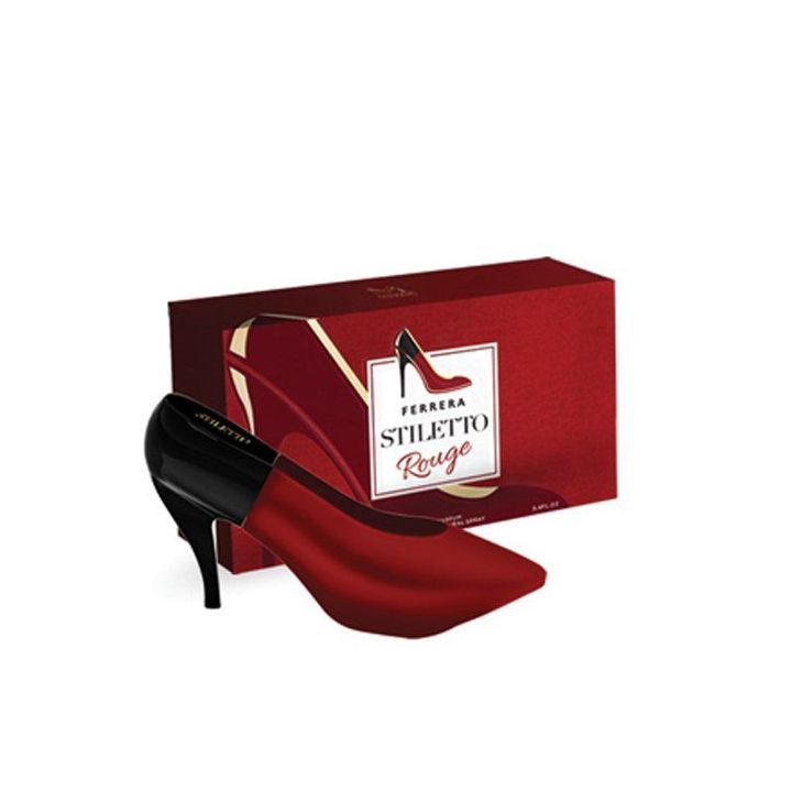 Profumo Ferrera Stiletto Rouge da 100 ml in flacone a forma di scarpa