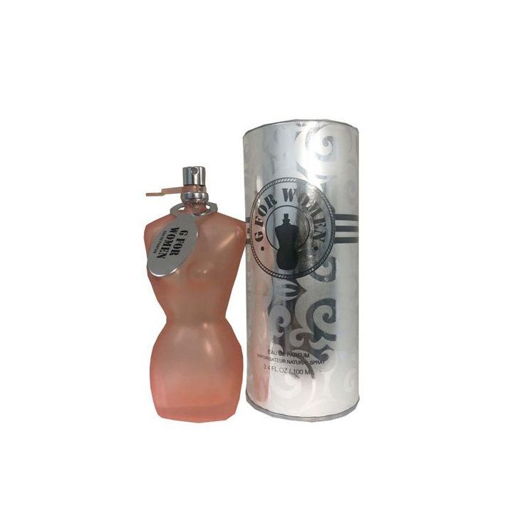 Profumo For Women da 100 ml in flacone rosa a forma di busto