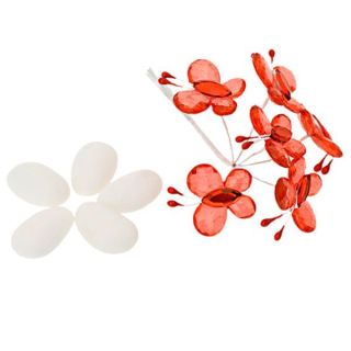 Farfalle rosse con confetti bianchi