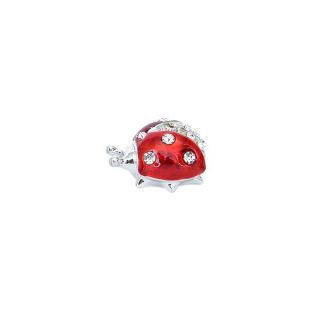 Coccinella rossa con strass grande