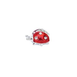 Coccinella rossa con strass grande