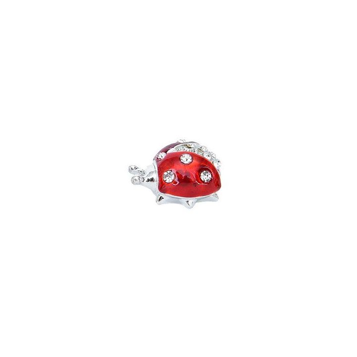 Coccinella rossa con strass grande