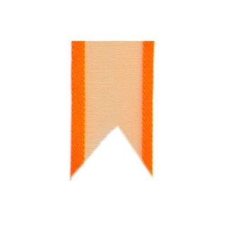 Nastro organza bordo raso arancio da 20 mm