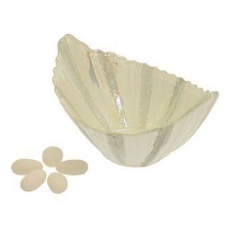 Piatto conchiglia in vetro da 17 cm