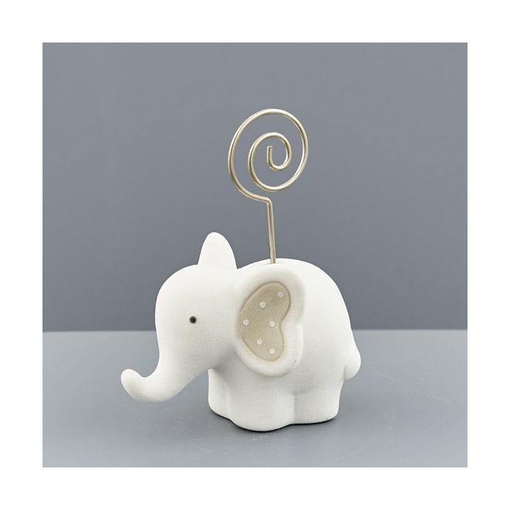 Elefantino in ceramica con fermafoto a spirale
