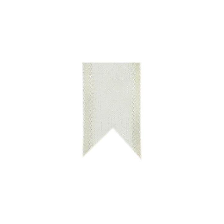 Nastro organza bordo raso panna da 20 mm