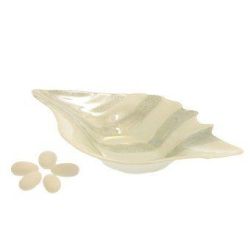 Piatto conchiglia in vetro da 22 cm