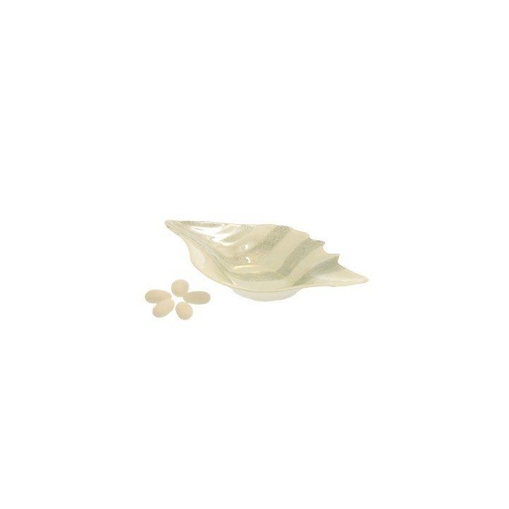 Piatto conchiglia in vetro da 22 cm