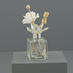 Diffusore per ambiente in vetro con albero della vita e fiore